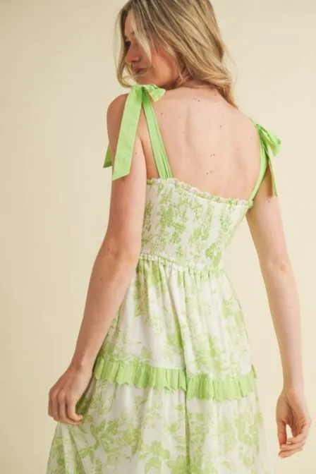 The Classic Summer Dress Long-GREEN