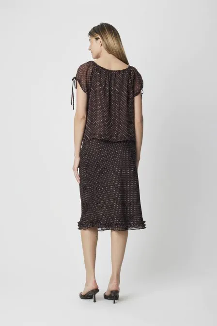 The Lauren Top - BROWN-BLUE